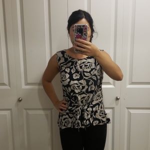 Lucky brand tie waist floral tank